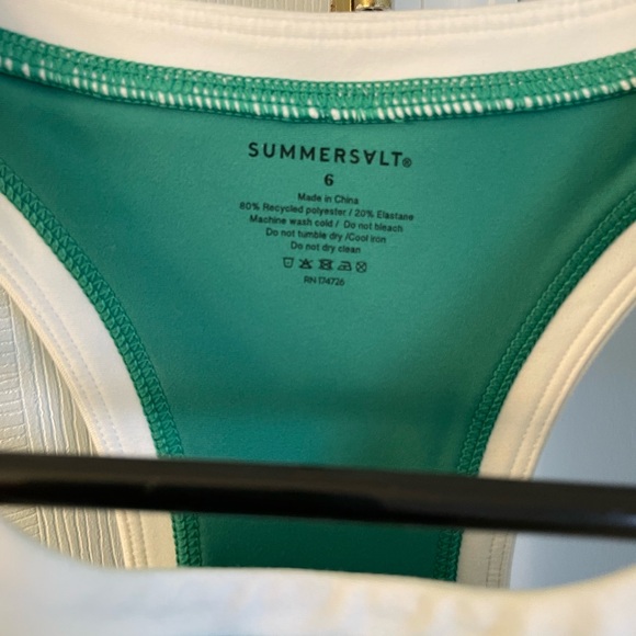 Summersalt GUC Women’s Do-It-All Athletic Dress in Clover & White Sand Size 6 - Picture 8 of 15